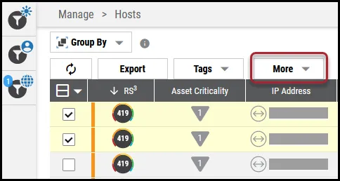 ServiceNow CMDB - More Button Location