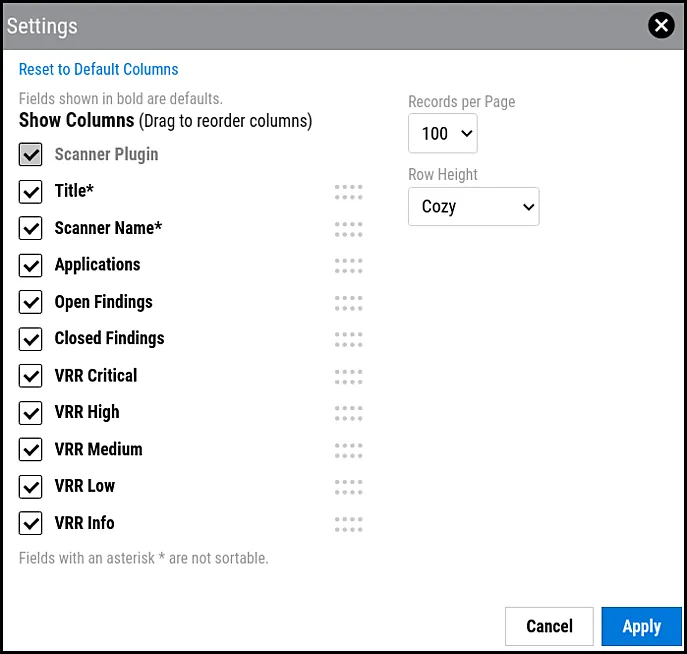 Group By - Column Configuration