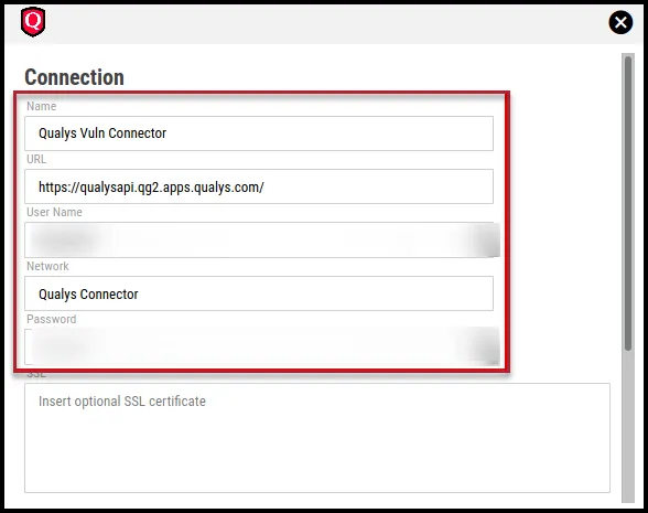 Qualys Vuln Report - Connector Configuration