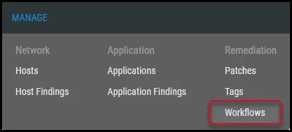 Navigation - Manage - Workflows
