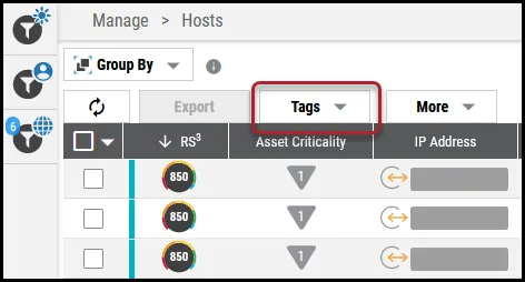 Create Tags List - Tag Button Location