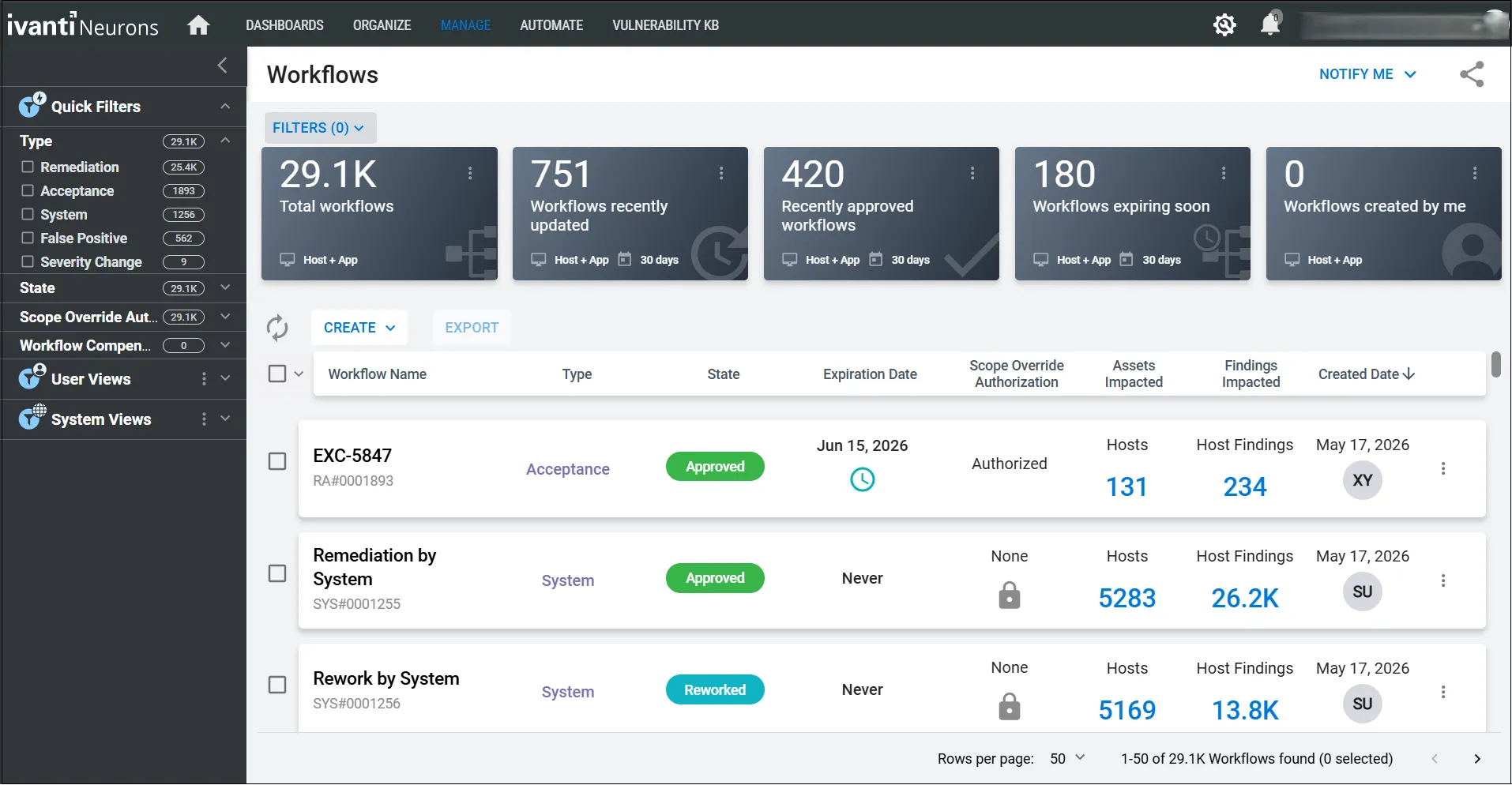 Workflows Page - Workflows Page