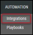 Integrations Menu Location