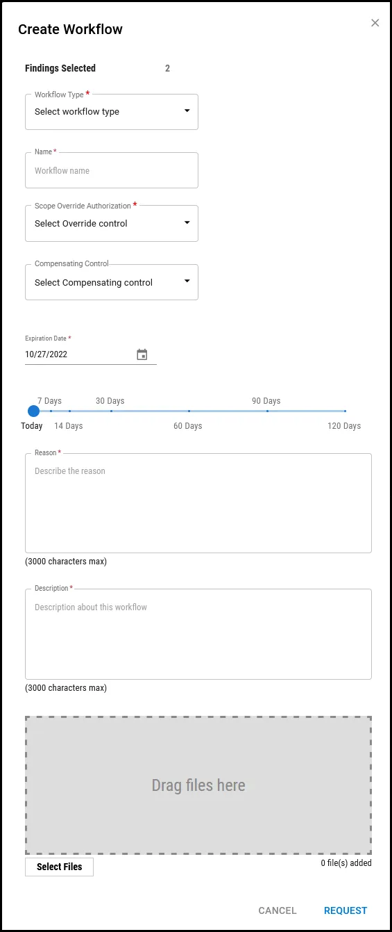 Create Workflow window.
