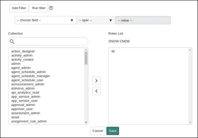 ServiceNow CMDB - User Permissions