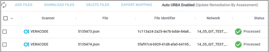 Veracode Connector - Uploads Page Veracode Connector - Uploads Page