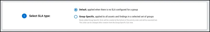 SLA Walkthrough - Select SLA Type