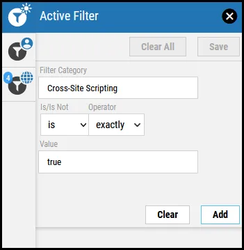 Set Active Filter - Configure Filter Set Active Filter - Configure Filter