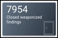 Closed weaponized findings EOL widget.