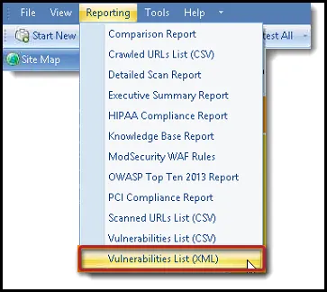 Netsparker - Vulnerabilities List Location Netsparker - Vulnerabilities List Location