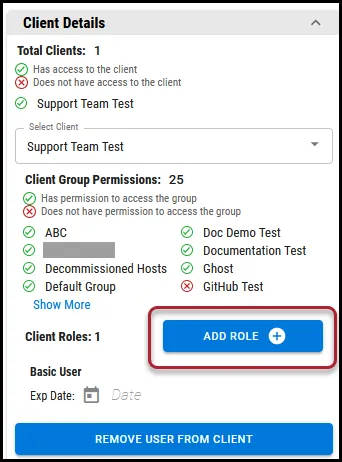 Read Only - Add Role Button Location