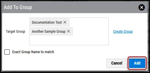Add Host to Group - Add Button Location Add Host to Group - Add Button Location
