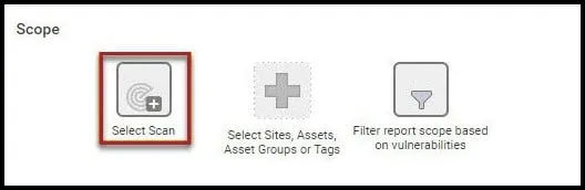 Nexpose Data Export - Scope - Select Scan
