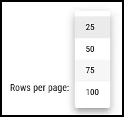 Users Page - Rows Per Page