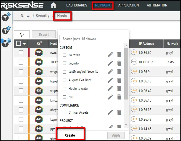 Tag Creation - Create Tag Menu Location