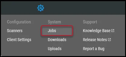 Jobs Page - Jobs Menu Location
