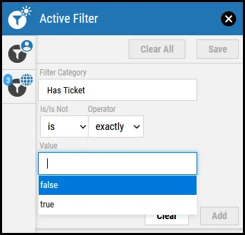Cherwell Connector - Has Ticket Filter