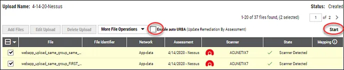 Manual Upload - Start Upload