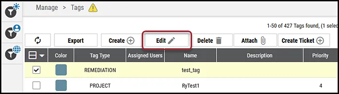 Edit Tag - Edit Tag Button Location
