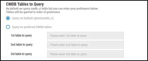 ServiceNow CMDB - CMDB Tables to Query
