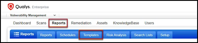 Qualys Vuln Report - Reports and Templates Locations