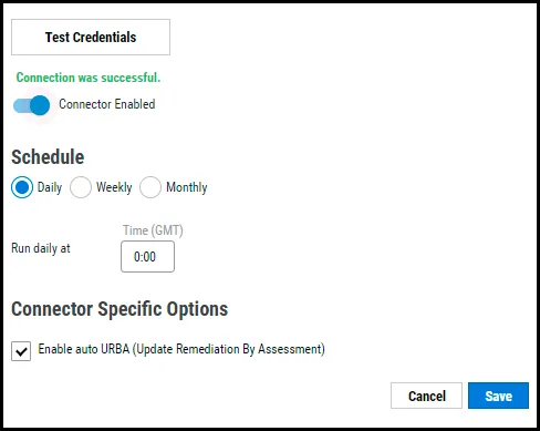 HCL Connector - Connector Specific Options