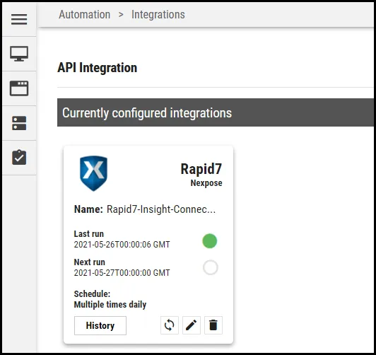 Nexpose Connector Guide - Configured Connector