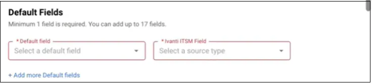 ITSM CMDB - Default Fields
