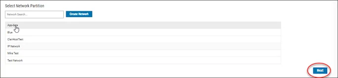 Manual Upload - Select Network