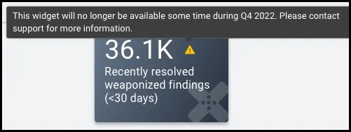 EOL widget warning.