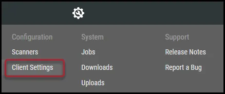Navigation - Configuration - Client Settings