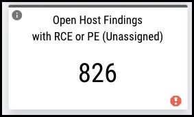 EOL Widget - EOL Open Host Findings with RCE or PE (Unassigned)