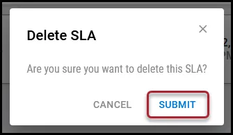 SLA Walkthrough - Delete SLA Entirely