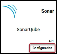 SonarQube Connector - Configuration Button Location SonarQube Connector - Configuration Button Location