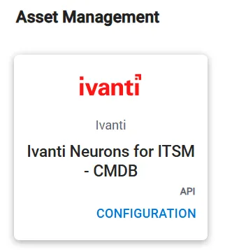 ITSM CMDB - Configuration Button Location