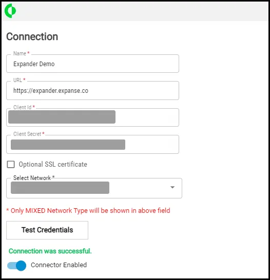 Palo Alto Xpanse - Connection Window