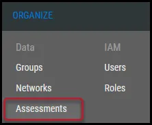 Create Assessment - Assessments Menu Location