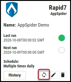AppSpider Connector - Sync Button Location