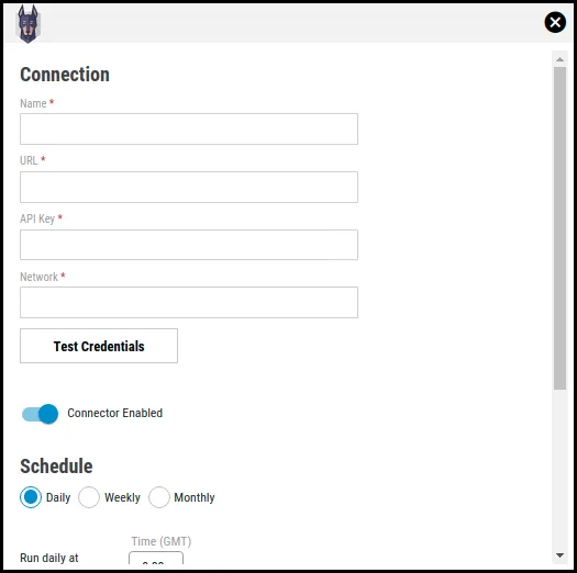 Snyk Connector - Connector Configuration Window Snyk Connector - Connector Configuration Window