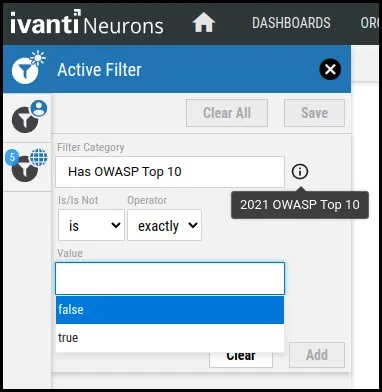 RS3 Update - Has OWASP Top 10 Filter