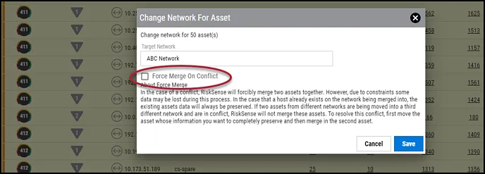 Duplicate Assets - Force Merge on Conflict Menu Location