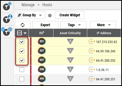 Update Remediation by Assessment - Select Hosts