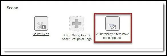 Nexpose Vuln Report - Vulnerability Filters Have Been Applied - Scope