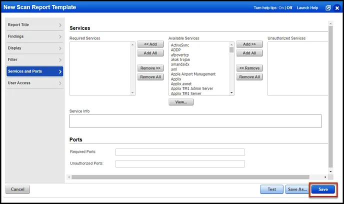 Qualys Vuln Report - Services and Ports