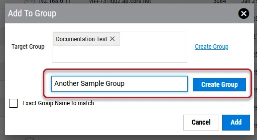 Add Host to Group - Create Group Name and Button Location Add Host to Group - Create Group Name and Button Location