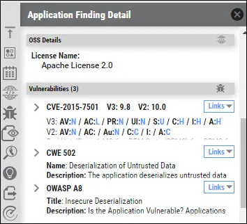 Black Duck Guide - Application Findings Detail Pane