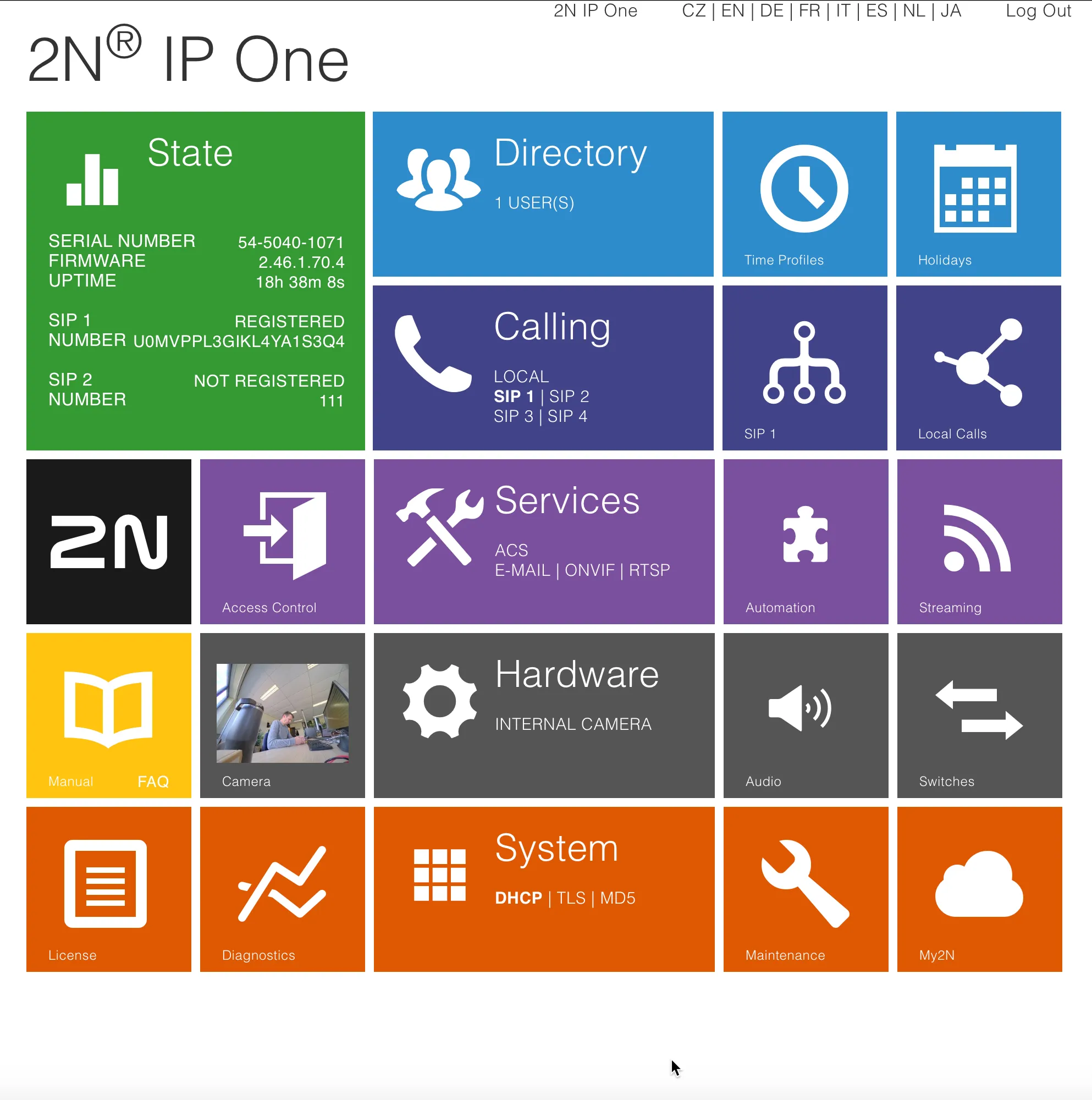 2N - Home screen
