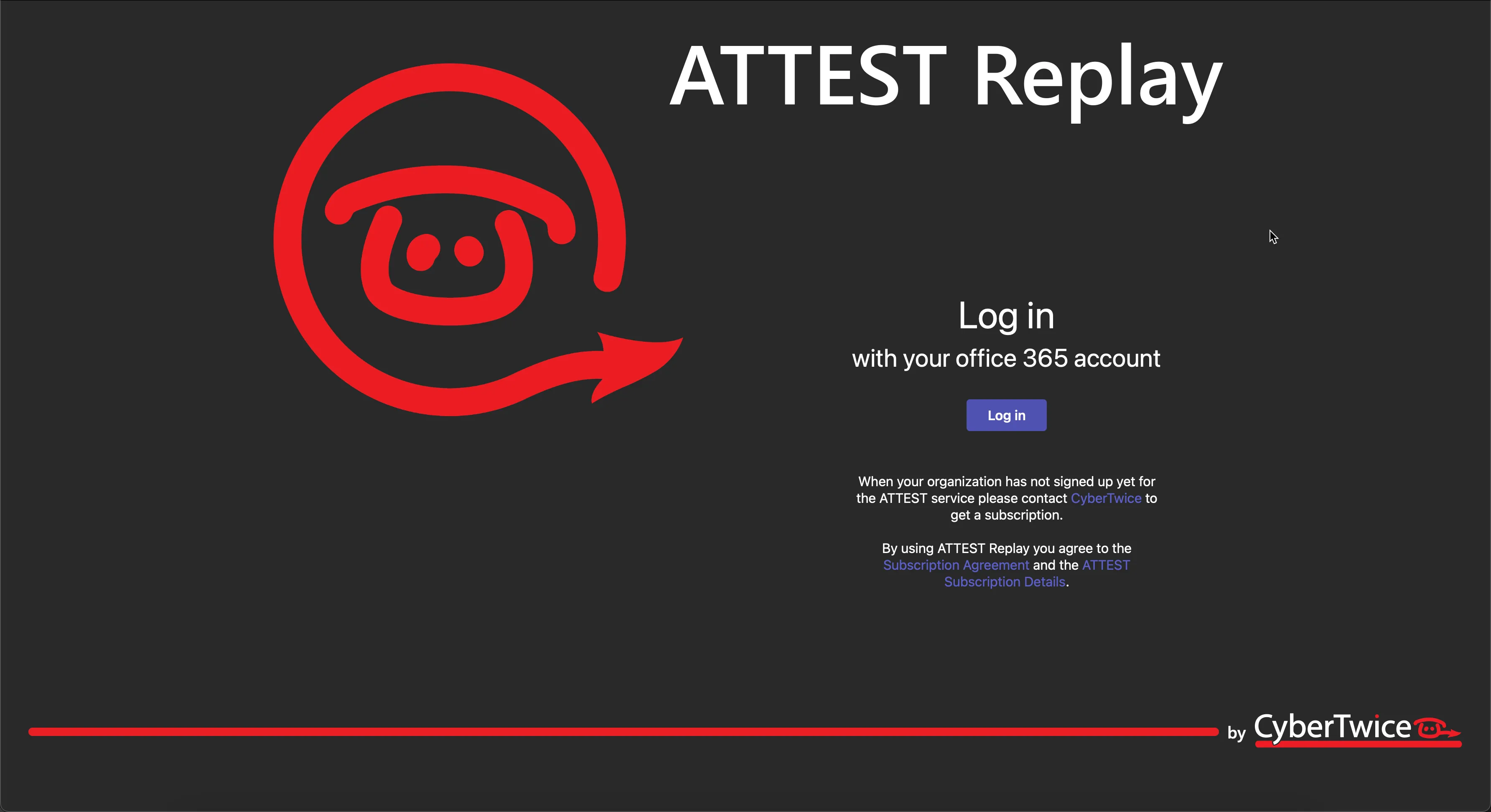 ATTEST Replay login page