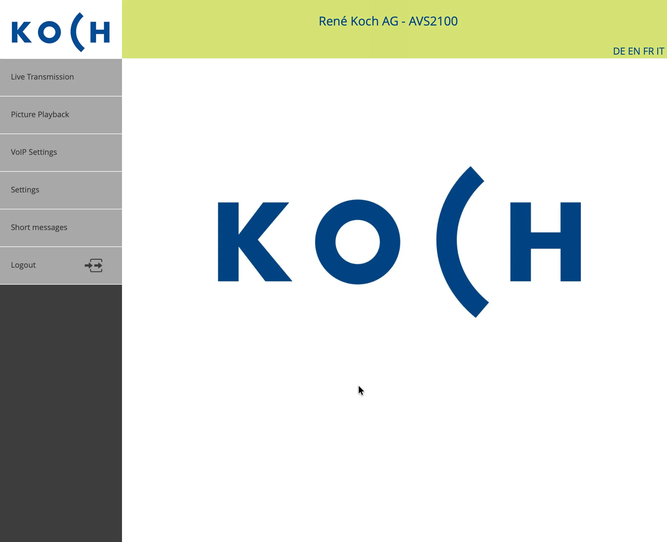 René Koch - Login screen