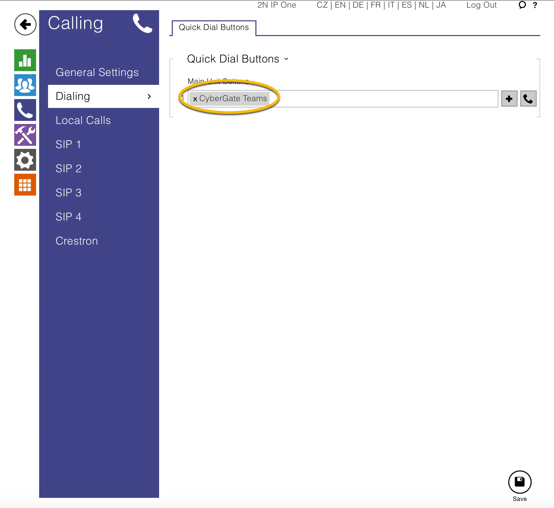Dialing - Buttons